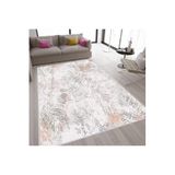 Rovigo Dijital Baskı Yıkanabilir Kaymaz Taban Salon Halısı Rvg1551-ht213, Beyaz, 50 x 80
