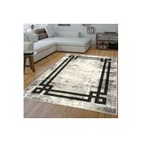 Rovigo Dijital Baskı Yıkanabilir Kaymaz Taban Salon Halısı Rvg1554-ht1271, Bej, 50 x 80
