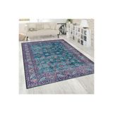 Rovigo Dijital Baskı Yıkanabilir Kaymaz Taban Salon Halısı Rvg1559-ht757, Mavi, 160 x 300