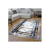 Rovigo Dijital Baskı Yıkanabilir Kaymaz Taban Salon Halısı Rvg1561-ht1273, Sarı, 180 x 250