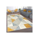 Rovigo Dijital Baskı Yıkanabilir Kaymaz Taban Salon Halısı Rvg1562-sd340, Sarı, 120 x 180