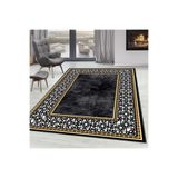 Rovigo Dijital Baskı Yıkanabilir Kaymaz Taban Salon Halısı Rvg1564-ht1481, Siyah, 100 x 300