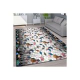 Rovigo Dijital Baskı Yıkanabilir Kaymaz Taban Salon Halısı Rvg1565-ht1406, Siyah, 180 x 300