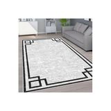 Rovigo Dijital Baskı Yıkanabilir Kaymaz Taban Salon Halısı Rvg1573-ht363, Gri, 160 x 300