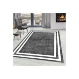 Rovigo Dijital Baskı Yıkanabilir Kaymaz Taban Salon Halısı Rvg1575-ht575, Gri, 180 x 300