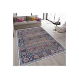 Rovigo Dijital Baskı Yıkanabilir Kaymaz Taban Salon Halısı Rvg1579-ht758, Gri, 100 x 200