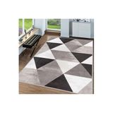 Rovigo Dijital Baskı Yıkanabilir Kaymaz Taban Salon Halısı Rvg1583-hy1194, Gri, 50 x 80