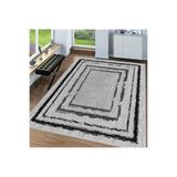 Rovigo Dijital Baskı Yıkanabilir Kaymaz Taban Salon Halısı Rvg1584-hy1303, Gri, 100 x 300