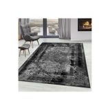 Rovigo Dijital Baskı Yıkanabilir Kaymaz Taban Salon Halısı Rvg1587-sd278, Gri, 100 x 300