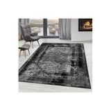 Rovigo Dijital Baskı Yıkanabilir Kaymaz Taban Salon Halısı Rvg1587-sd278, Gri, 120 x 180