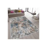 Rovigo Dijital Baskı Yıkanabilir Kaymaz Taban Salon Halısı Rvg1588-sd292, Gri, 180 x 300