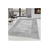 Rovigo Dijital Baskı Yıkanabilir Kaymaz Taban Salon Halısı Rvg1602, Gri, 120 x 180