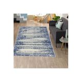 Rovigo Dijital Baskı Yıkanabilir Kaymaz Taban Salon Halısı Rvg1619, Mavi, 180 x 250