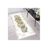 Rovigo Dijital Baskı Yıkanabilir Kaymaz Taban Salon Halısı Rvg1620, Sarı, 120 x 180