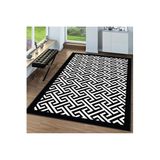 Rovigo Dijital Baskı Yıkanabilir Kaymaz Taban Salon Halısı Rvg1629, Siyah, 180 x 300