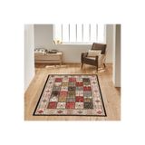 Rovigo Dijital Baskı Yıkanabilir Kaymaz Taban Salon Halısı Rvg1631, Kırmızı, 120 x 180