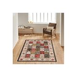 Rovigo Dijital Baskı Yıkanabilir Kaymaz Taban Salon Halısı Rvg1631, Kırmızı, 180 x 250