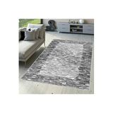 Rovigo Dijital Baskı Yıkanabilir Kaymaz Taban Salon Halısı Rvg1633-sd241, Gri, 180 x 250