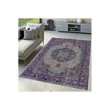 Rovigo Dijital Baskı Yıkanabilir Kaymaz Taban Salon Halısı Rvg1642-ht753, Mavi, 180 x 250
