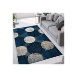 Rovigo Dijital Baskı Yıkanabilir Kaymaz Taban Salon Halısı Rvg1657, Mavi, 180 x 300