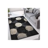 Rovigo Dijital Baskı Yıkanabilir Kaymaz Taban Salon Halısı Rvg1658, Siyah, 160 x 300