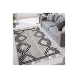 Rovigo Dijital Baskı Yıkanabilir Kaymaz Taban Salon Halısı Rvg1660, Gri, 160 x 300