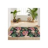 Rovigo Dijital Baskı Yıkanabilir Kaymaz Taban Salon Halısı Rvg1662, Yeşil, 180 x 300