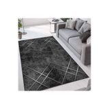 Rovigo Dijital Baskı Yıkanabilir Kaymaz Taban Salon Halısı Rvg1668, Siyah, 180 x 300