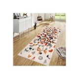 Rovigo Dijital Baskı Yıkanabilir Kaymaz Taban Salon Halısı Rvg1670, Bej, 180 x 300