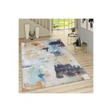 Rovigo Dijital Baskı Yıkanabilir Kaymaz Taban Salon Halısı Rvg1674, Bej, 120 x 180