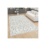 Rovigo Dijital Baskı Yıkanabilir Kaymaz Taban Salon Halısı Rvg1680, Gri, 120 x 180