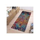 Rovigo Dijital Baskı Yıkanabilir Kaymaz Taban Salon Halısı Rvg1687, Mavi, 160 x 300