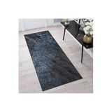 Rovigo Dijital Baskı Yıkanabilir Kaymaz Taban Salon Halısı Rvg1707, Mavi, 180 x 300