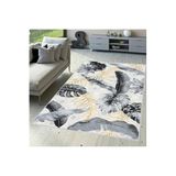 Rovigo Dijital Baskı Yıkanabilir Kaymaz Taban Salon Halısı Rvg1710, Gri, 120 x 180