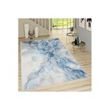Rovigo Dijital Baskı Yıkanabilir Kaymaz Taban Salon Halısı Rvg1712, Mavi, 120 x 180