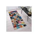 Rovigo Dijital Baskı Yıkanabilir Kaymaz Taban Salon Halısı Rvg1725, Mavi, 50 x 80