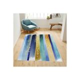 Rovigo Dijital Baskı Yıkanabilir Kaymaz Taban Salon Halısı Rvg1743, Mavi, 180 x 250