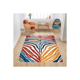 Rovigo Dijital Baskı Yıkanabilir Kaymaz Taban Salon Halısı Rvg1745, Kırmızı, 180 x 300