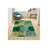 Rovigo Dijital Baskı Yıkanabilir Kaymaz Taban Salon Halısı Rvg1752, Yeşil, 180 x 300