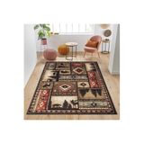 Rovigo Dijital Baskı Yıkanabilir Kaymaz Taban Salon Halısı Rvg1755, Kahverengi, 160 x 300