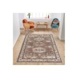 Rovigo Dijital Baskı Yıkanabilir Kaymaz Taban Salon Halısı Rvg1759, Kahverengi, 180 x 250