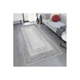 Rovigo Dijital Baskı Yıkanabilir Kaymaz Taban Salon Halısı Rvg1765, Gri, 180 x 300