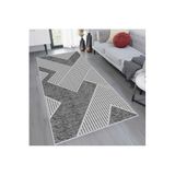 Rovigo Dijital Baskı Yıkanabilir Kaymaz Taban Salon Halısı Rvg1767, Gri, 50 x 80
