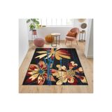Rovigo Dijital Baskı Yıkanabilir Kaymaz Taban Salon Halısı Rvg1772, Siyah, 180 x 300
