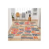 Rovigo Dijital Baskı Yıkanabilir Kaymaz Taban Salon Halısı Rvg1779, Kırmızı, 180 x 300