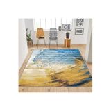 Rovigo Dijital Baskı Yıkanabilir Kaymaz Taban Salon Halısı Rvg1782, Sarı, 180 x 300