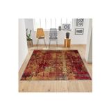 Rovigo Dijital Baskı Yıkanabilir Kaymaz Taban Salon Halısı Rvg1786, Kırmızı, 160 x 300