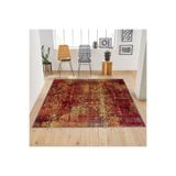 Rovigo Dijital Baskı Yıkanabilir Kaymaz Taban Salon Halısı Rvg1786, Kırmızı, 180 x 300