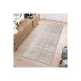 Rovigo Dijital Baskı Yıkanabilir Kaymaz Taban Salon Halısı Rvg1787, Bej, 50 x 80