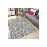 Rovigo Dijital Baskı Yıkanabilir Kaymaz Taban Salon Halısı Rvg1789, Gri, 50 x 80